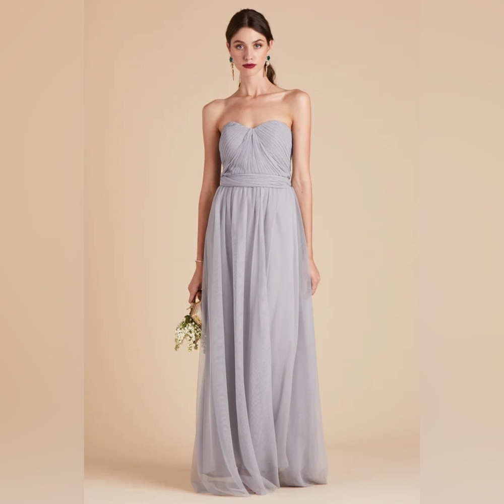 Birdy Grey CHRISTINA CONVERTIBLE DRESS TULLE SILVER MediumNEW NWT BRIDESMAID